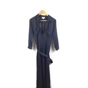 L’agence Cameron Dress Maxi Sheer Button Down Shirt